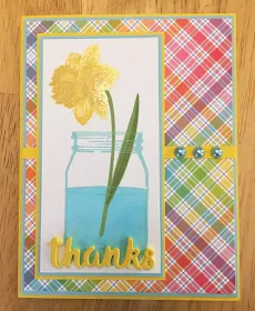 Sunny Studio Stamps: Daffodil Dreams Thank You Card by Barbara Fender