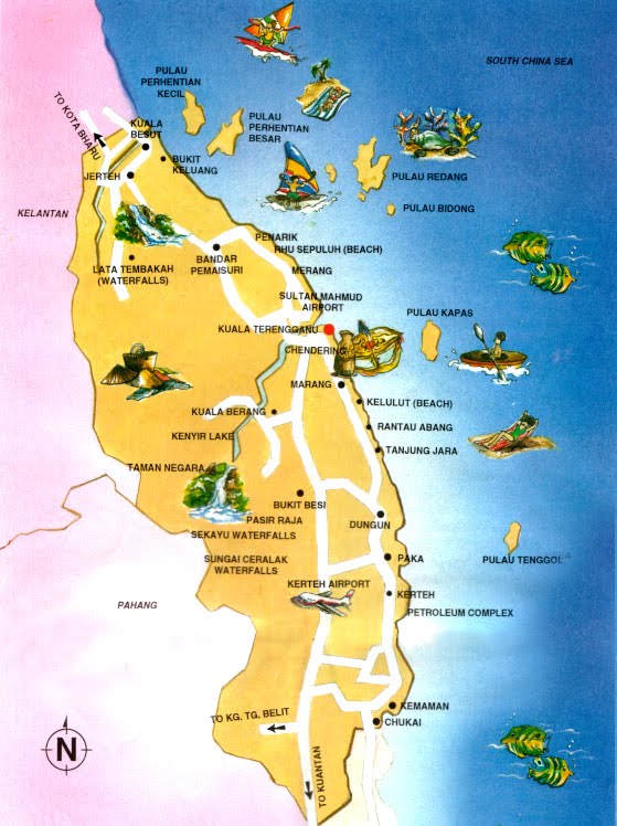 Tourism Terengganu Peta Negeri