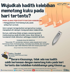 Dah potong kuku hari ini? Ini  susunan potong kuku tangan dan kaki