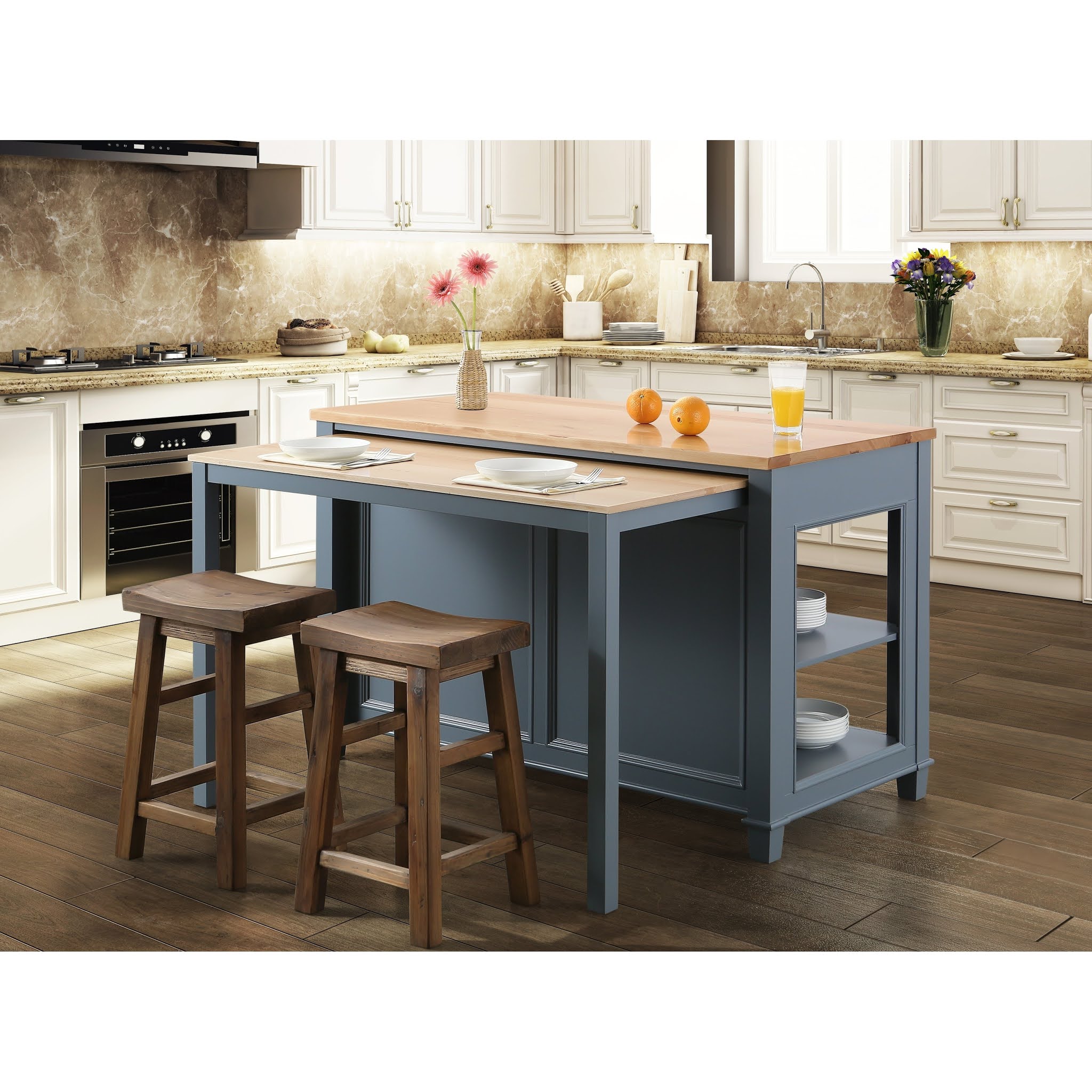 Kitchen Island With Slide Out Table
