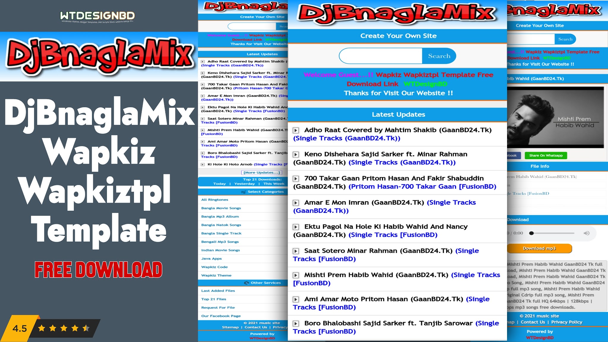 DjBnaglaMix Wapkiz Wapkiztpl Template (Theme)