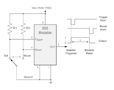 555 Bistable Timer Circuit