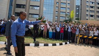 Paul Kagame après son élection 