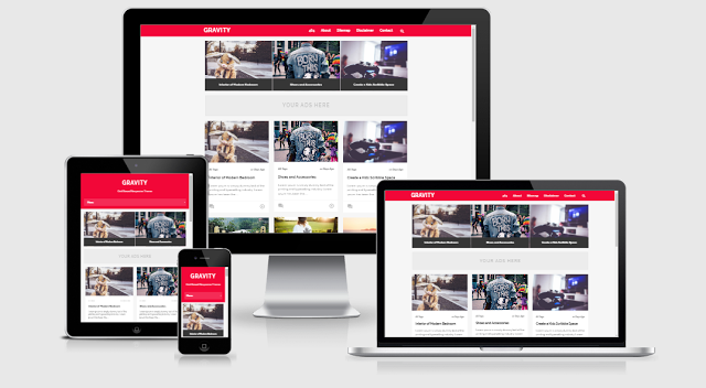 Gravity Responsive Blogger Template 