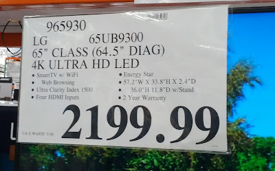 Deal for the LG 65UB9300 65 inch LED HDTV at Costco