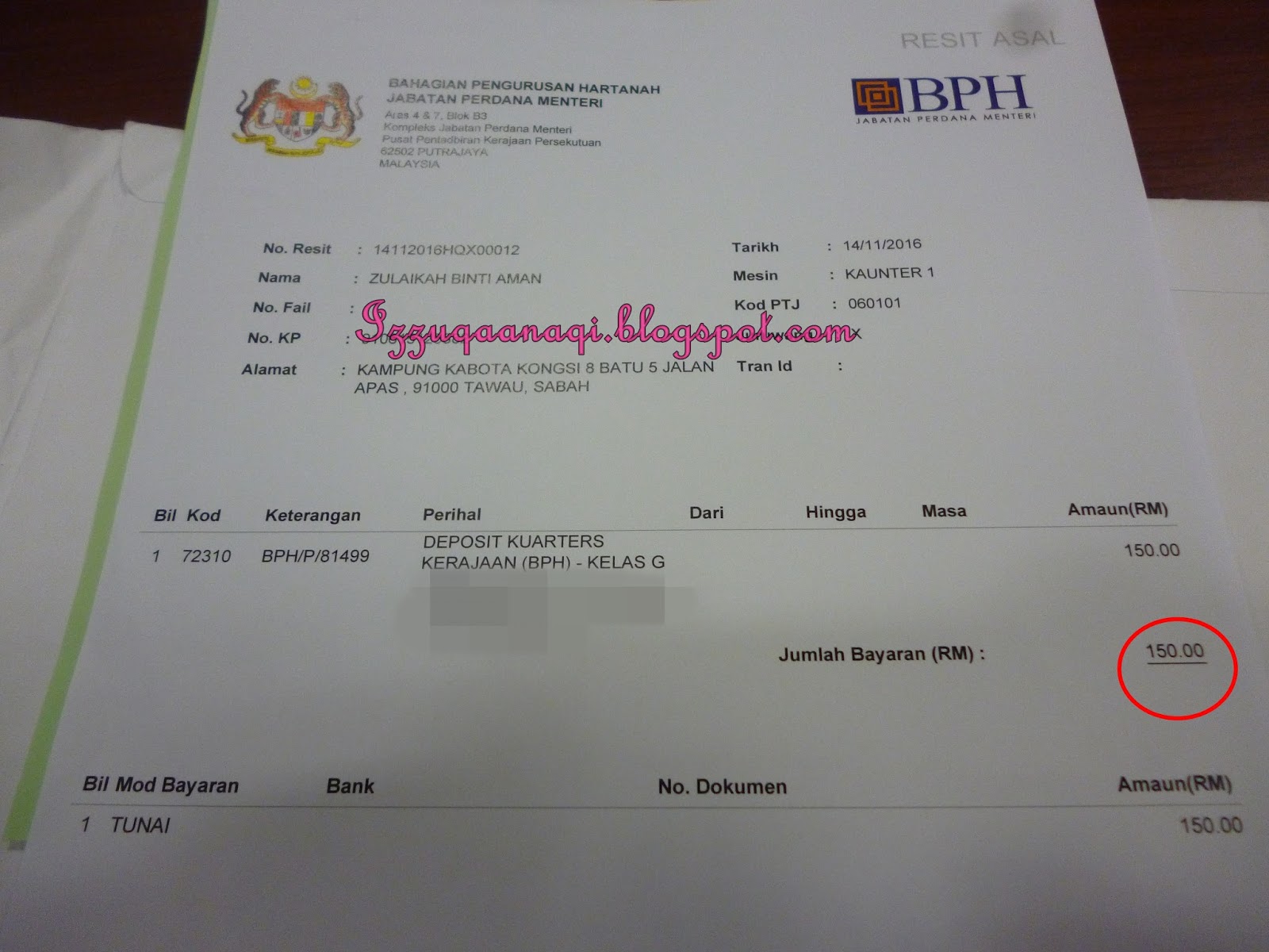 Bayaran Deposit Sewa Peti Surat Pos Malaysia