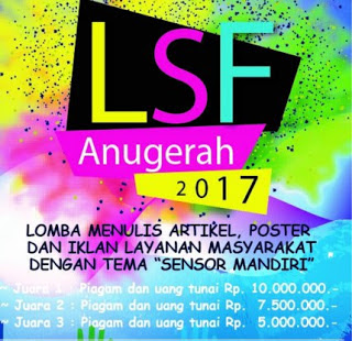 Lomba Menulis Artikel Terbaru Berhadiah Jutaan Rupiah - Ada lomba menulis artikel terbaru ni. Tema lomba menulis artikel kali ini tentang sensor film.