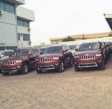 Black Stars of Ghana players given Cherokee Jeeps by President for  AFCON 2015