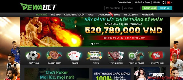 DEWABET Casino - Đánh giá 2022 - 100% lên đến 10.000.000 đồng + 25 Free Spin