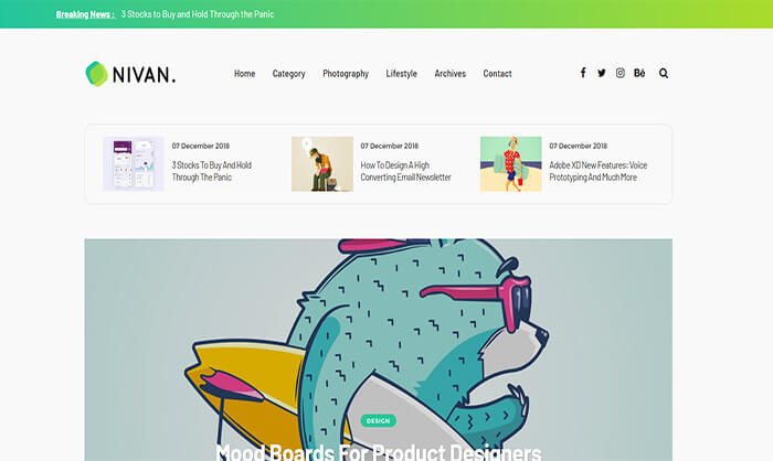 Nivan Blogger Template Free Download