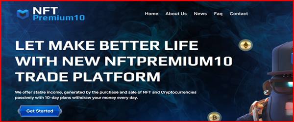 Мошеннический сайт nftpremium10.com – Отзывы, развод, платит или лохотрон? Мошенники NFTPREMIUM10