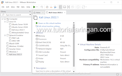 Tutorial Cara Install VMware dan Install Kali Linux di VMware Workstation