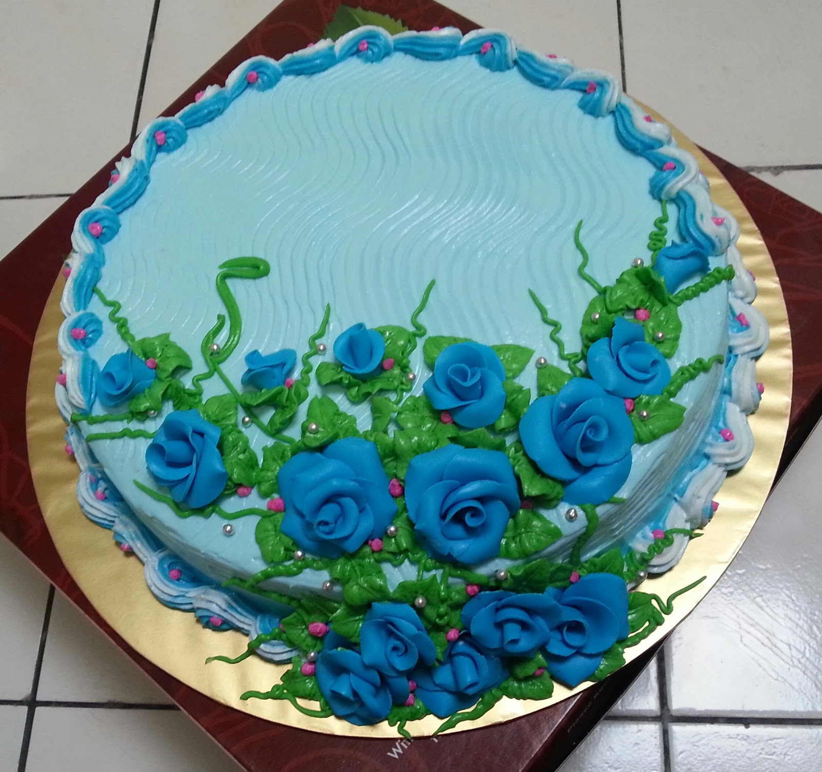 Resepi Kehidupanku: Kek weding team biru