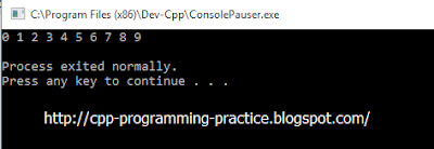 for loop example