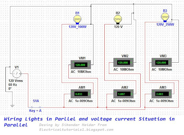 wiring lights in parallel diagram