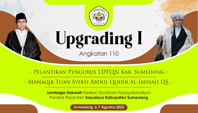 Desain Spanduk Upgrading 1 Angkatan ke-110 LDTQN PPS Kab. Sumedang