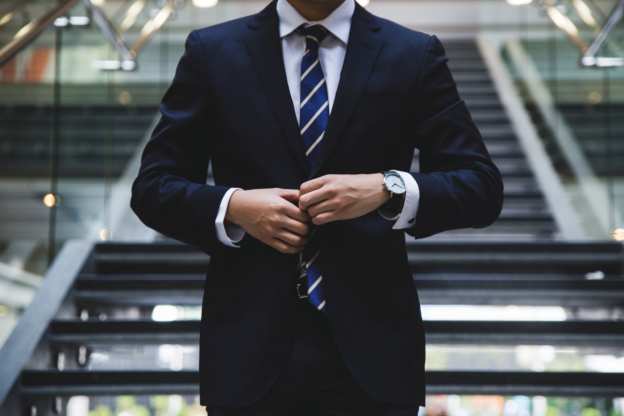 A government employee in a suit