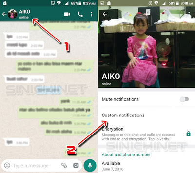 cara ganti nada notifikasi kontak / grup Tertentu Pada whatsApp android, rubah nada dering whatsapp, trik merubah ringtone whatsapp, tutorial, tips, FAQ, smartphone android