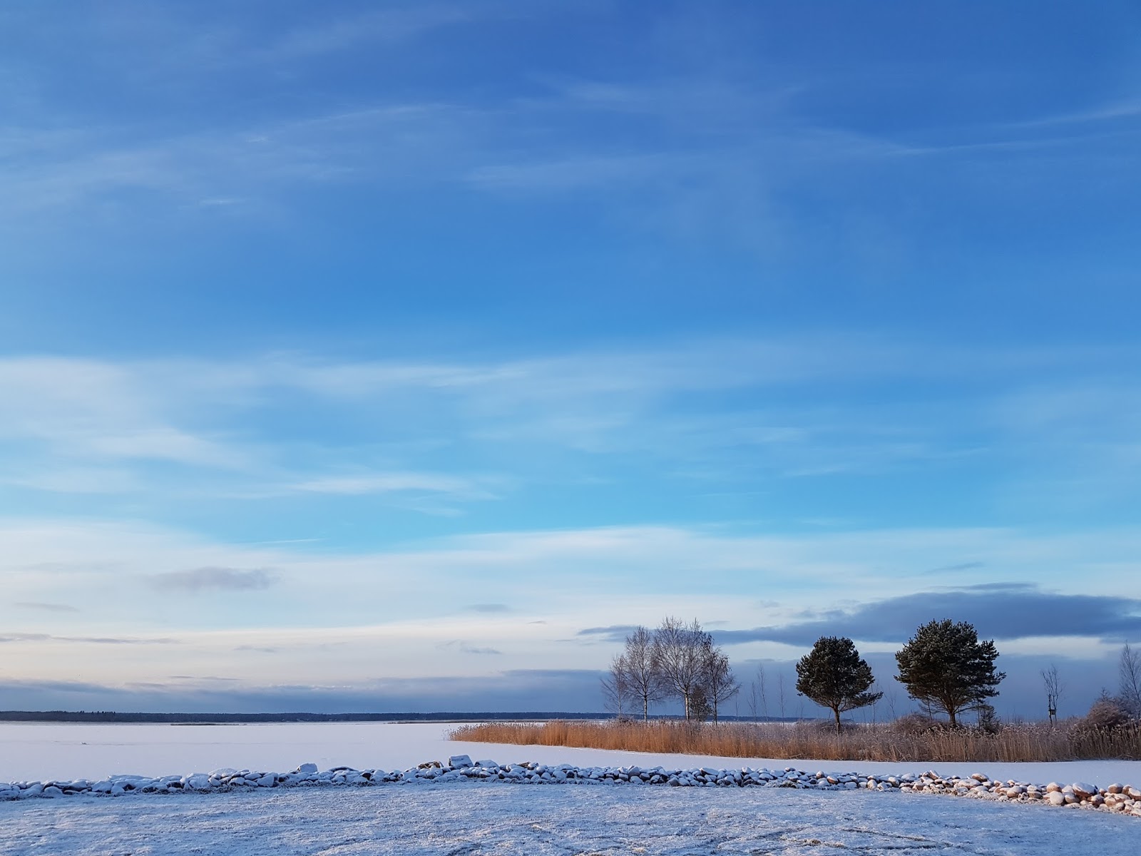 frozen ocean scenery in finland