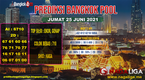 PREDIKSI BANGKOK  JUMAT 25 JUNI 2021