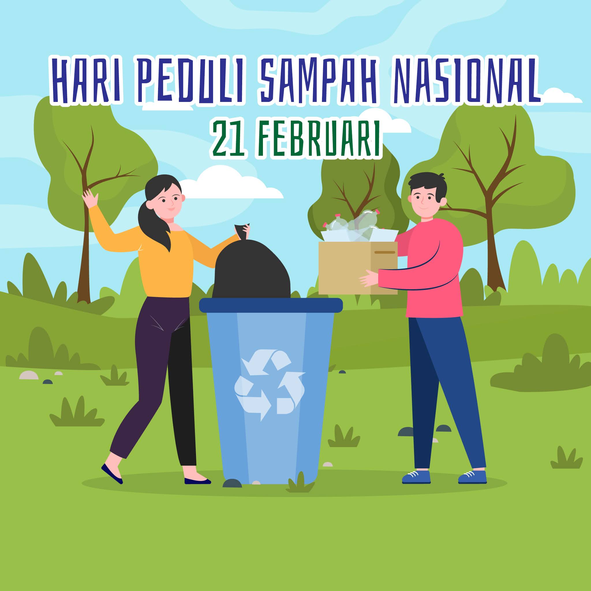 Kumpulan Gambar Desain Template Hari Peduli Sampah Nasional 2021