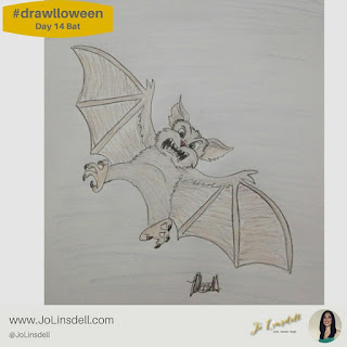 #Drawlloween Day 14 bat #Drawing #challenge