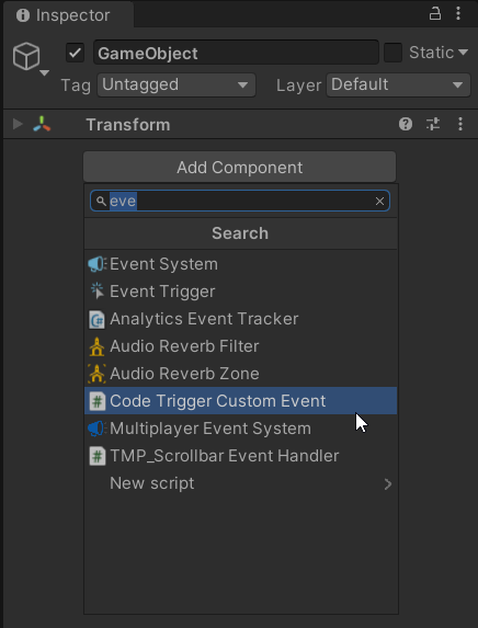 Code Trigger Custom Event