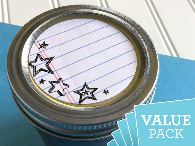Value Pack Notebook canning jar labels
