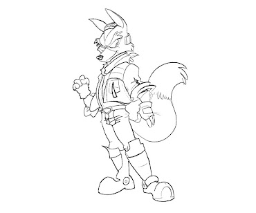 #14 Fox McCloud Coloring Page