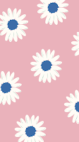 White Daisy Flower Pattern Preppy Wallpaper