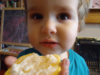 Baby Boy eating a Cake