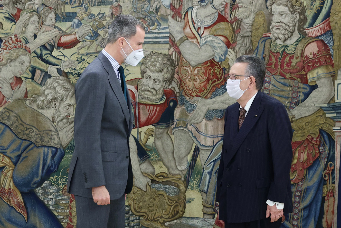 Felipe met with the the constitutional speaker, permanent councilor of State and president of the First Section of the Council of State, Miguel Herrero