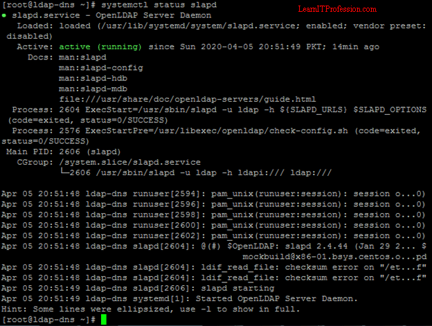 how install and configure openldap server with dns server on centos 7