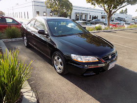 Honda Accord Coupe with peeling clear coat after repainting at Almost Everything Auto Body.