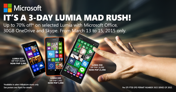 3-Day Lumia Mad Rush Promo