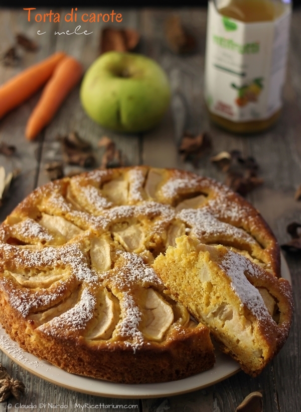 Torta di carote e mele