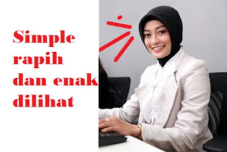 bentuk atau model kerudung yang digunakan untuk wawancara atau interview pekerjaan