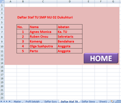 membuat navigasi sederhana dengan microsoft excel 7