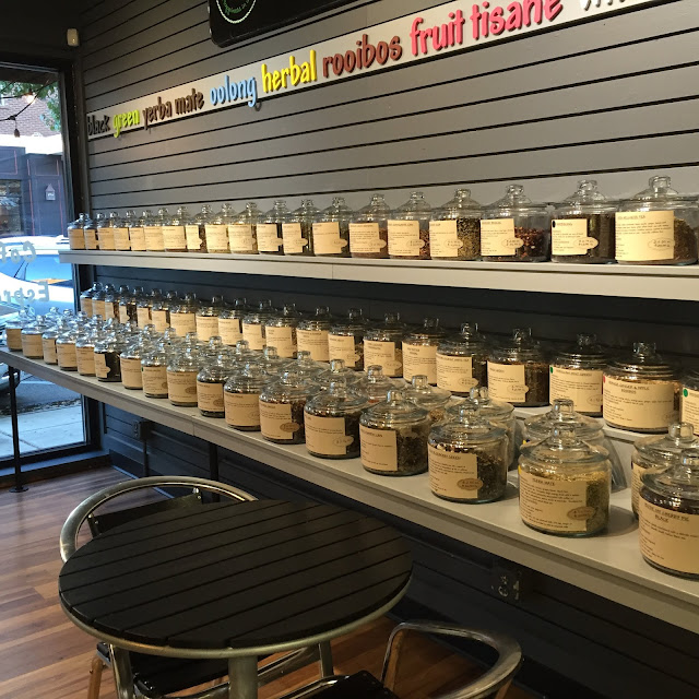 Loose leaf tea heaven at Flying Pig in downtown Beloit, Wisconsin.