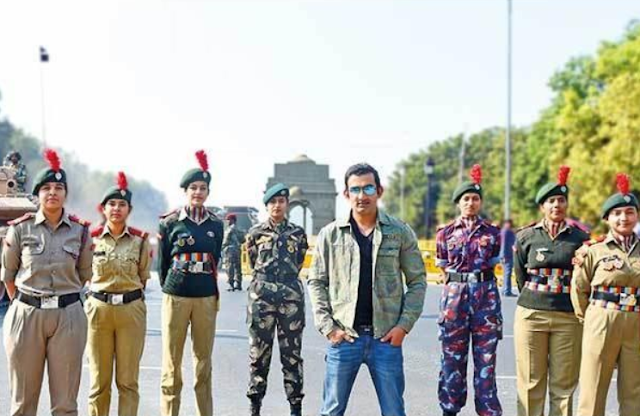 gautam gambhir with indian army