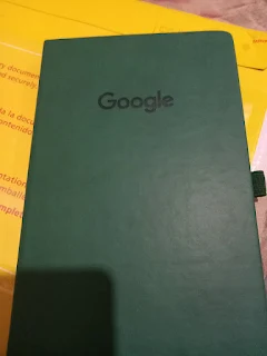 " Google swag notebook"
