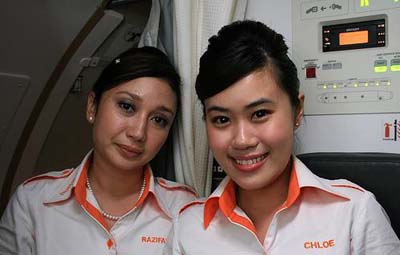 Flight attendant look cute with dressing