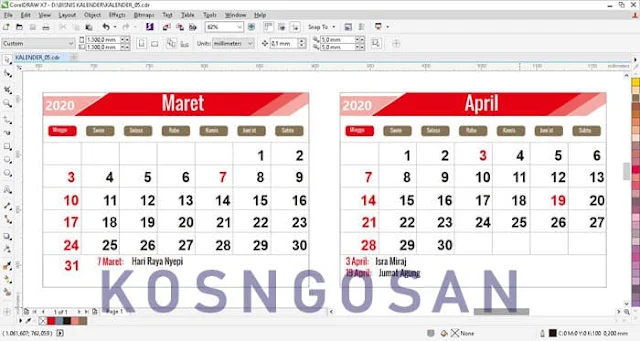 contoh kalender terbaru