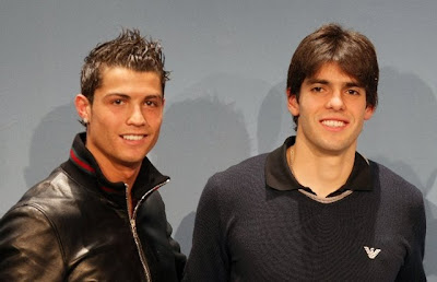 Cristiano Ronaldo with Ricardo Kaka', 