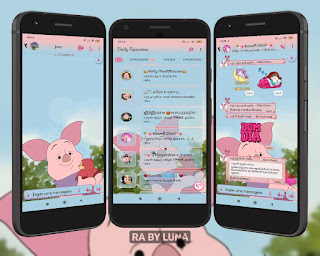 Baby Pig Theme For YOWhatsApp & Fouad WhatsApp By Luna