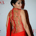  indian actress Stunning Shriya Saran In Hot Red Transparent Saree by john