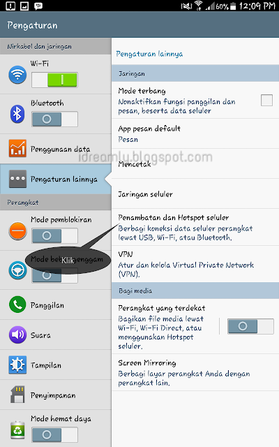 Cara mengaktifkan dan menjalankan hotspot hp samsung galaxy tab 3