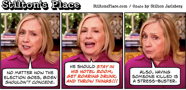 stilton’s place, stilton, political, humor, conservative, cartoons, jokes, hope n’ change, hillary clinton, biden, election, concede, drunk, tyranny, bitch