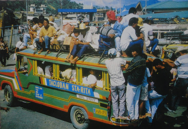 Jeepney in Leyte postcard