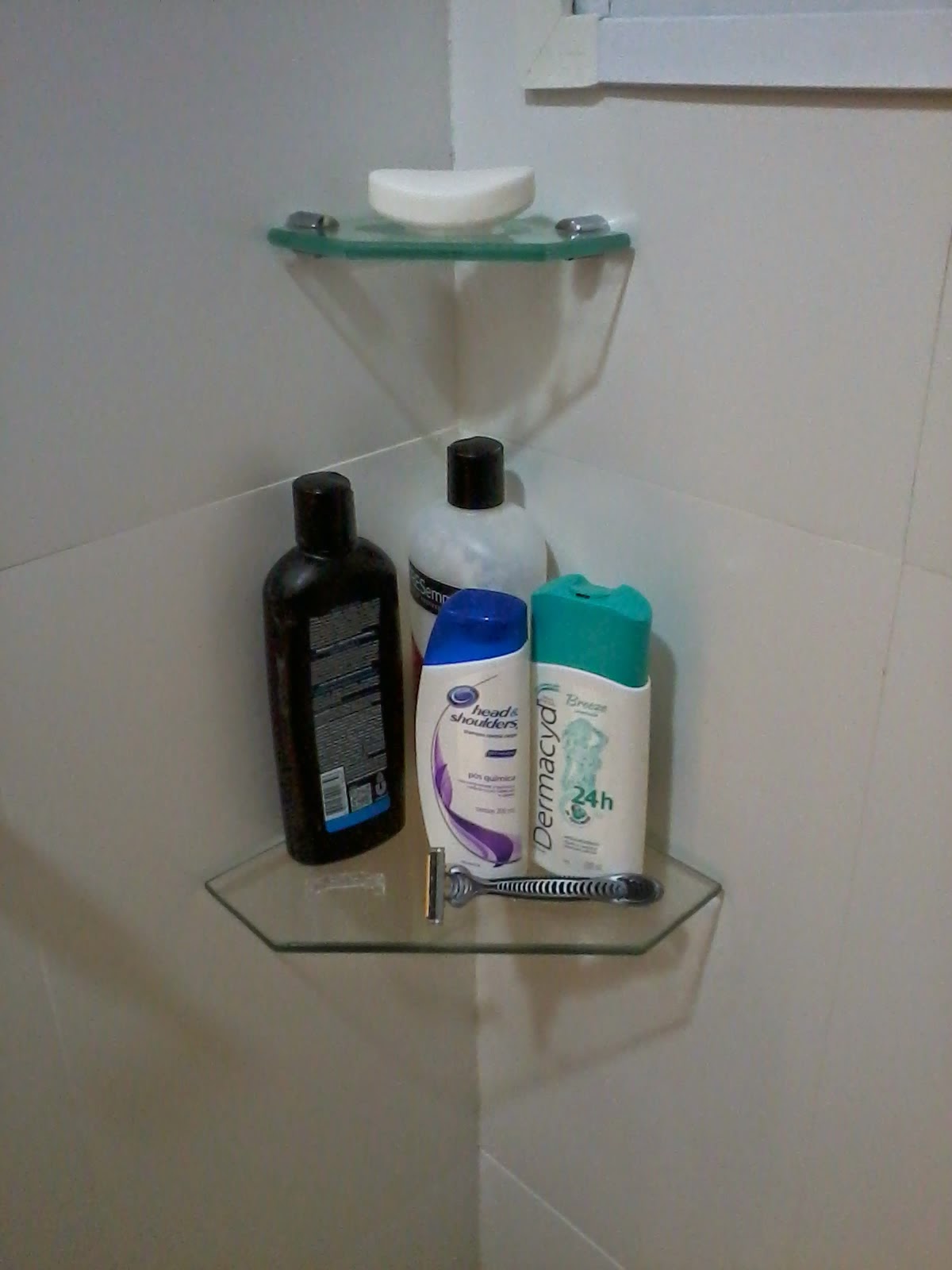Imagens de suporte para shampoo de vidro